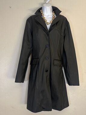 Weather Tamer Vinyl Trench Coat XL Gently worn 60% PVC/40% polyurethane